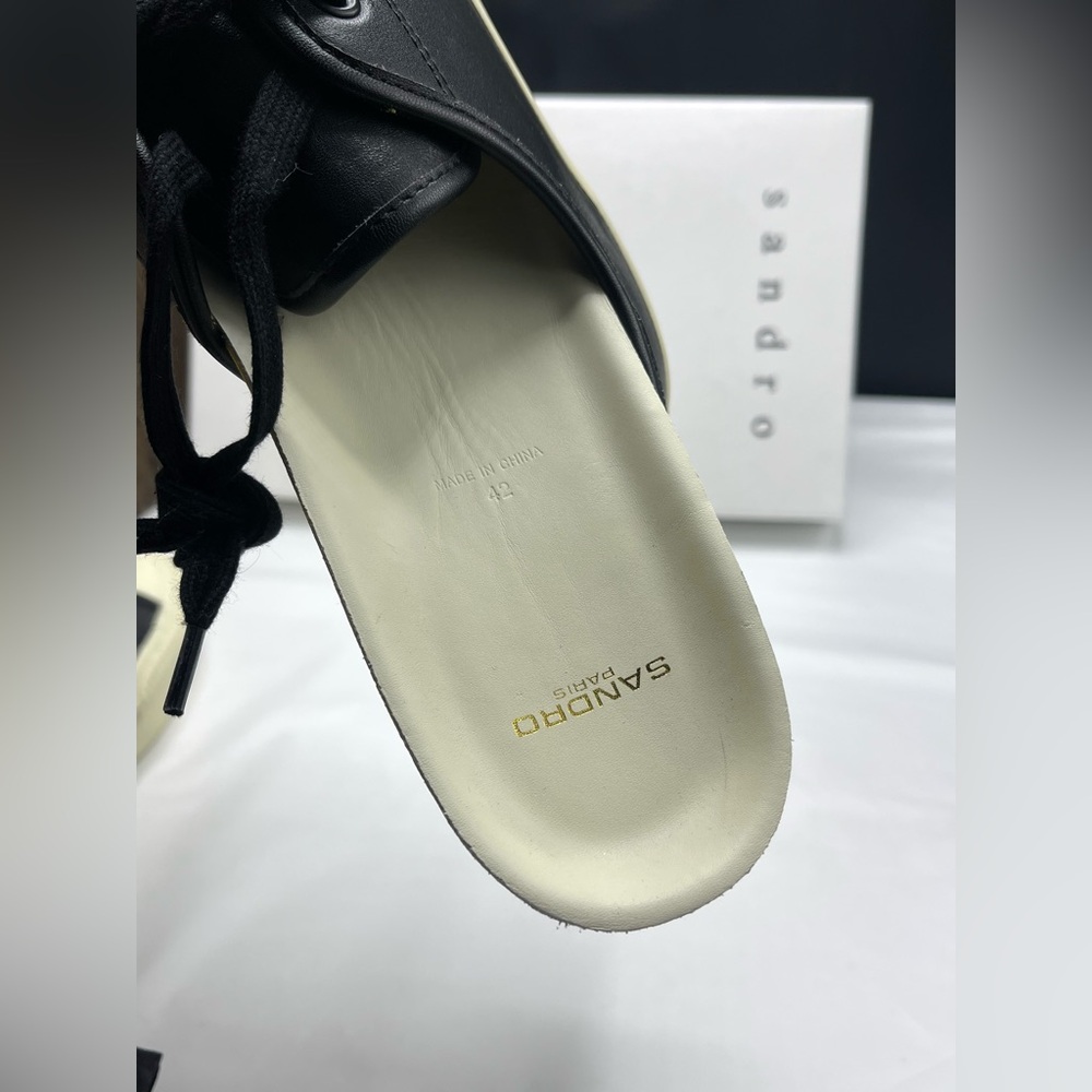 Sandro Black and Cream Sneakers - Picture 9 of 10